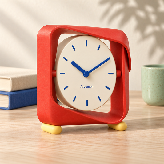 Arvemon Red Frame Table Clock - main product view