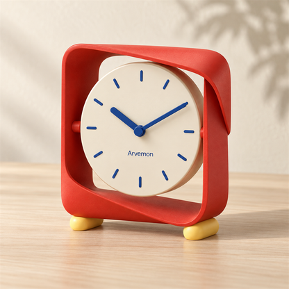 Arvemon Red Frame Table Clock - secondary product view